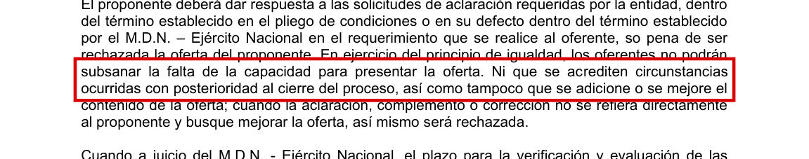 La regla: nada que ocurra después del cierre puede acreditarse