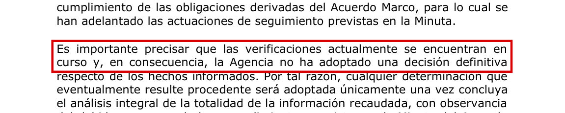 4 de agosto de 2026: «las verificaciones actualmente se encuentran en curso»